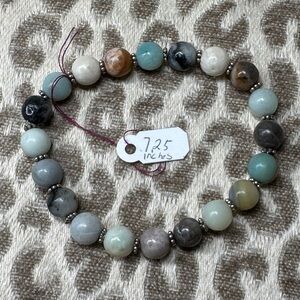 Amazonite Natural Crystal Gemstone Stretch Bracelet -Calm & Clarity